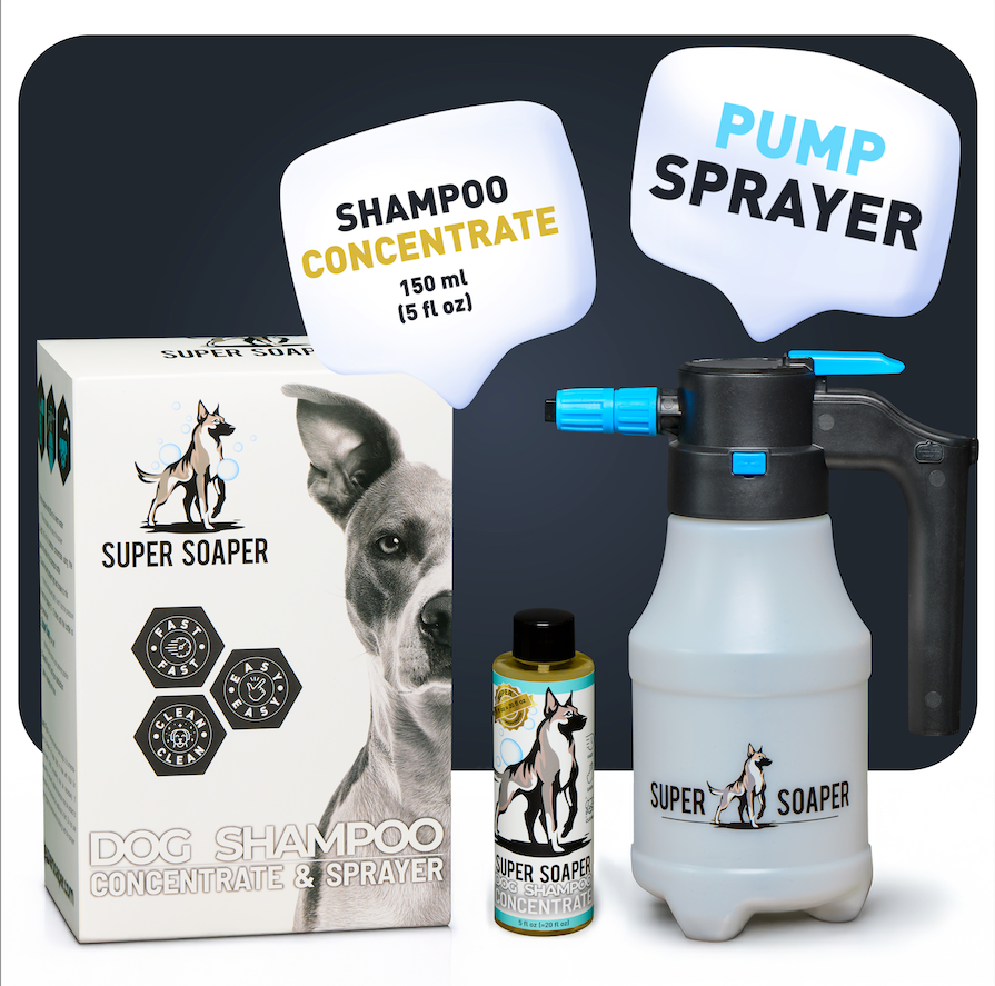 Super Soaper Dog Shampoo & Sprayer Bundle (150ml)