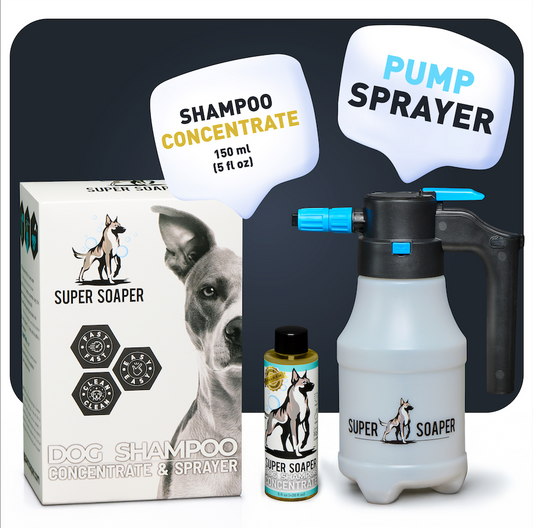 Super Soaper Dog Shampoo & Sprayer Bundle (150ml)